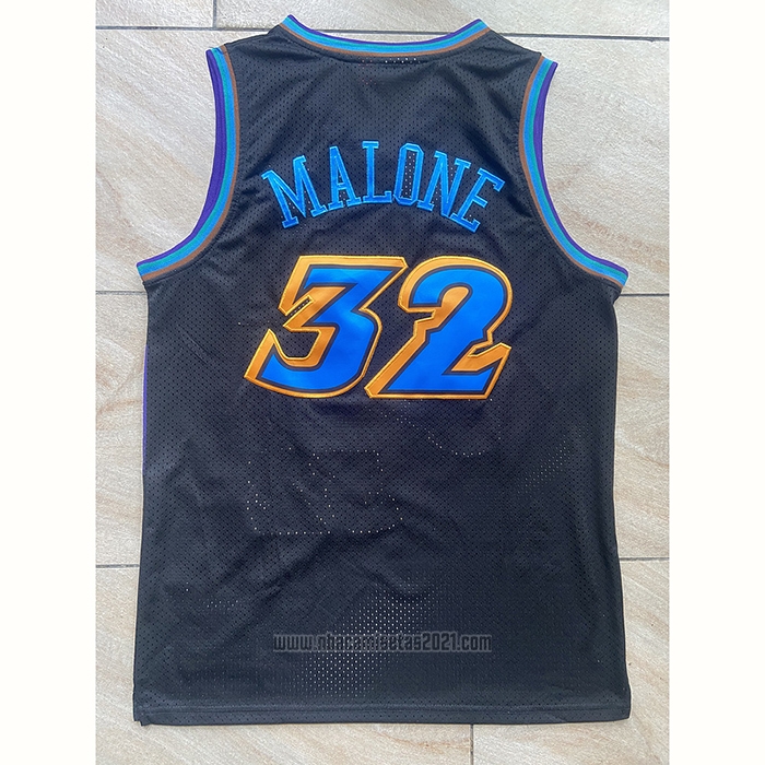 Camiseta Utah Jazz Karl Malone #32 Mitchell & Ness 1996-97 Negro